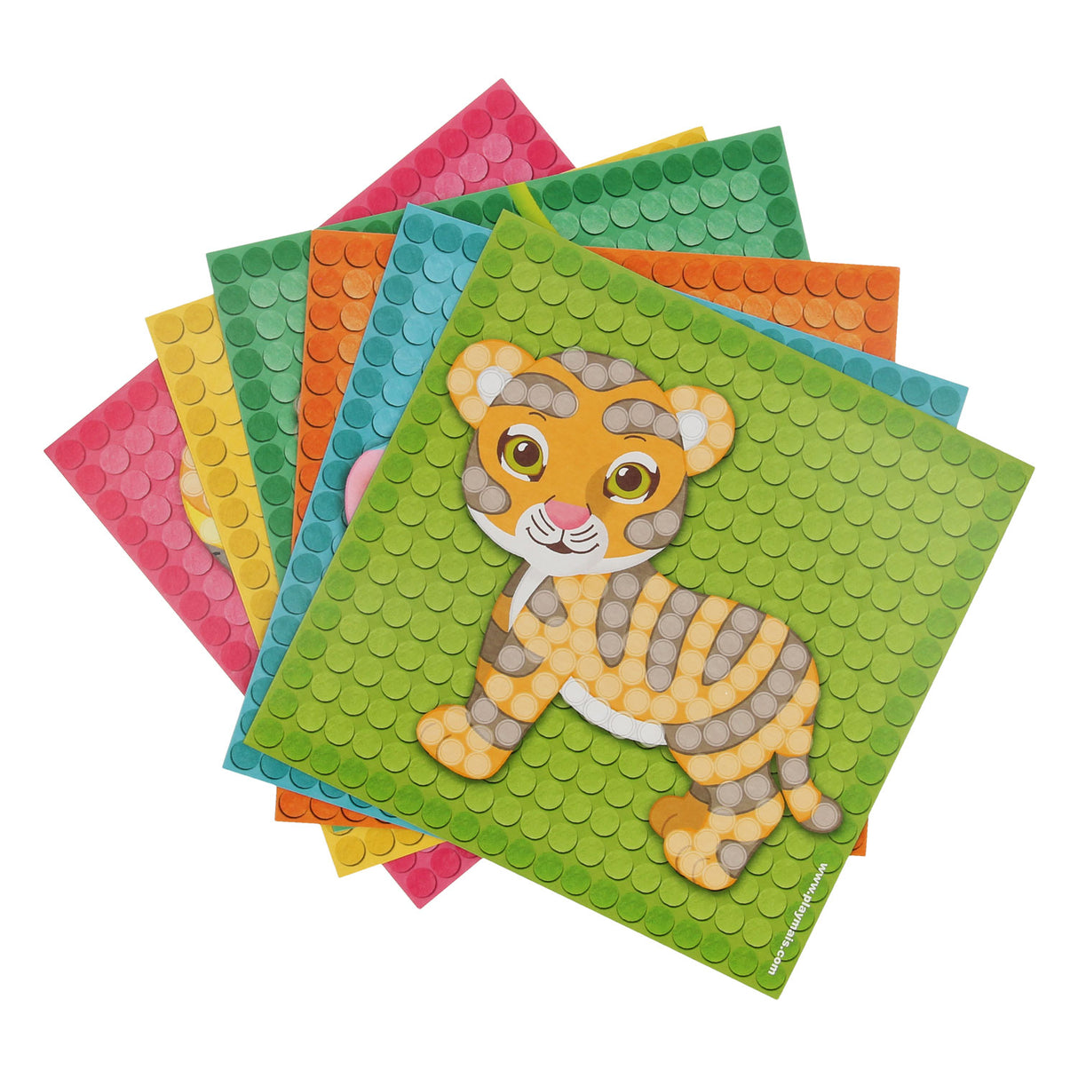 PlayMAis Mosaic Kaarte dekoréiert Zoo