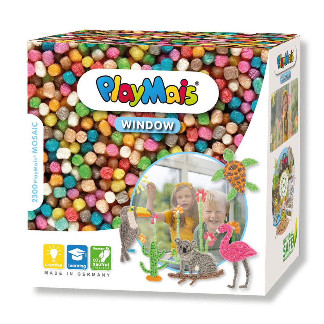 PlayMais Window Mosaic - Animals, 2300dlg.