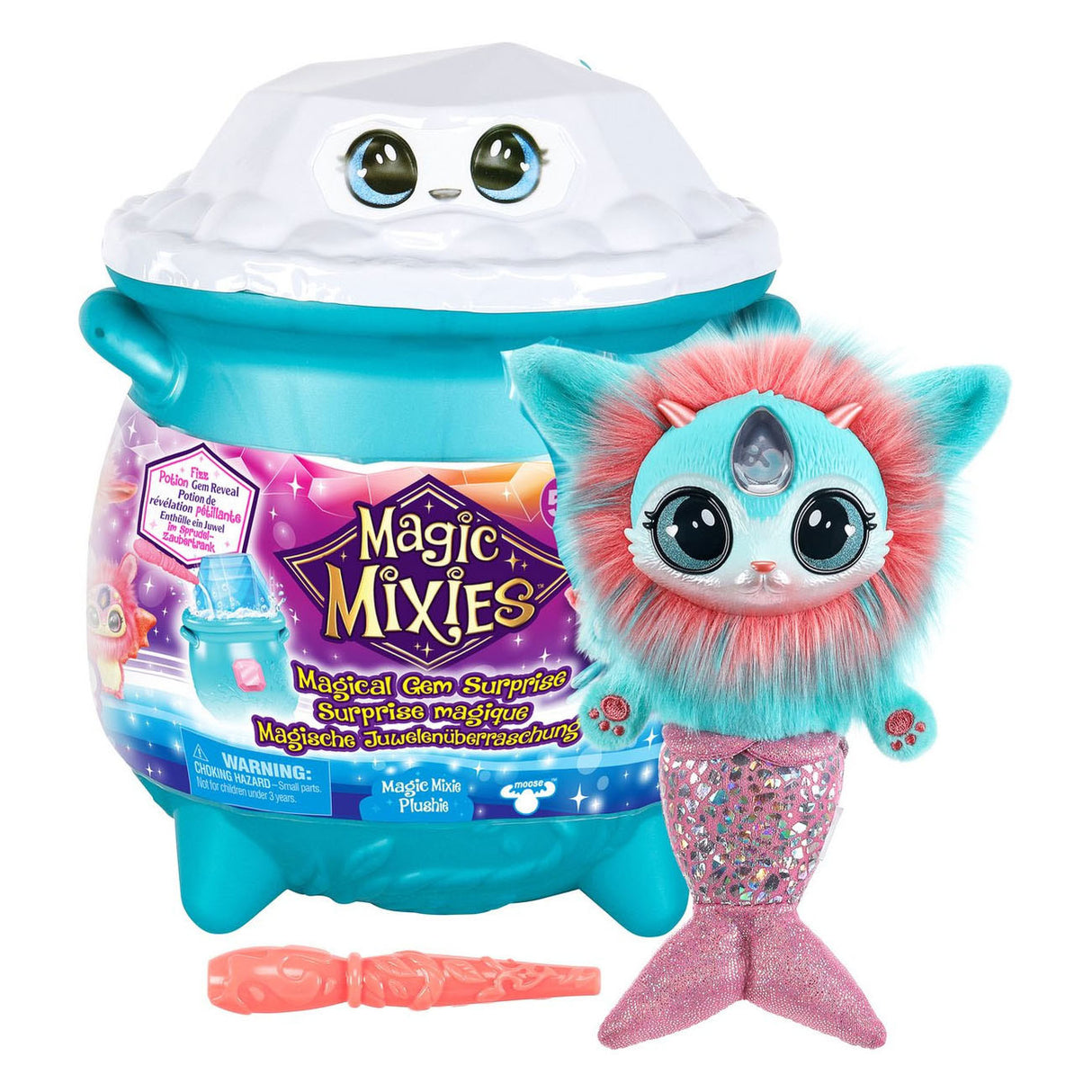 Moose Toys Magic Mixies čarobna dragulj presenetljiva čarobna kotla -