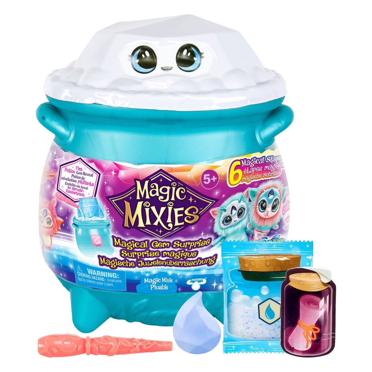 Moose Toys Magic Mixies čarobna dragulj presenetljiva čarobna kotla -