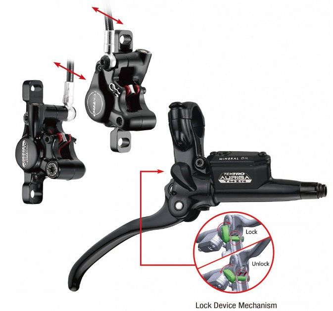 Tektro Brake Handle Aigura Twin Højre 2,5 Finger Alu Black