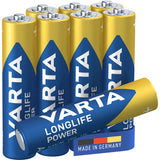 Varta Battery AAA 4+4 Alkaline Longlife Power