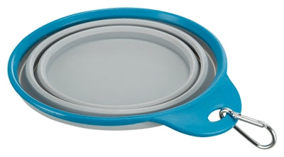Trixie Food Bowl Drinking Bin Travel Stoby Rand Silikon Assorti