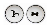 Trixie Food Bowl Beber Bin Set Eat On Your Feh White Black