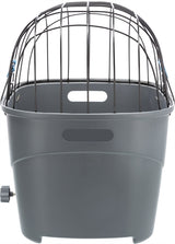 Cesta de bicicleta Trixie para rejilla para equipaje con cable de alambre gris de plástico