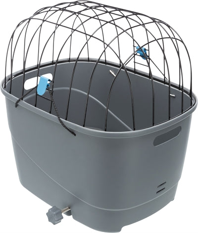 Cesta de bicicleta Trixie para rejilla para equipaje con cable de alambre gris de plástico