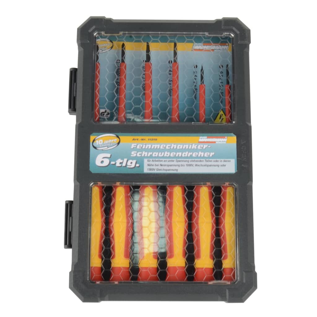 Brüder Mannesmann 6-delt skrutrekker Sett Precision VDE
