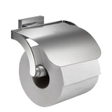 Klenge Wolke Toilett Roll Halter mam Deckel Mäi Sëlwer faarweg