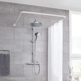 Small wolke shower curtain rod universal 3 sizes white