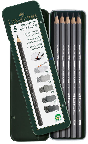 Faber Castell FC-117805 Aquarel Bleistift Faber-Castell Graphit Pie A 5 Stück