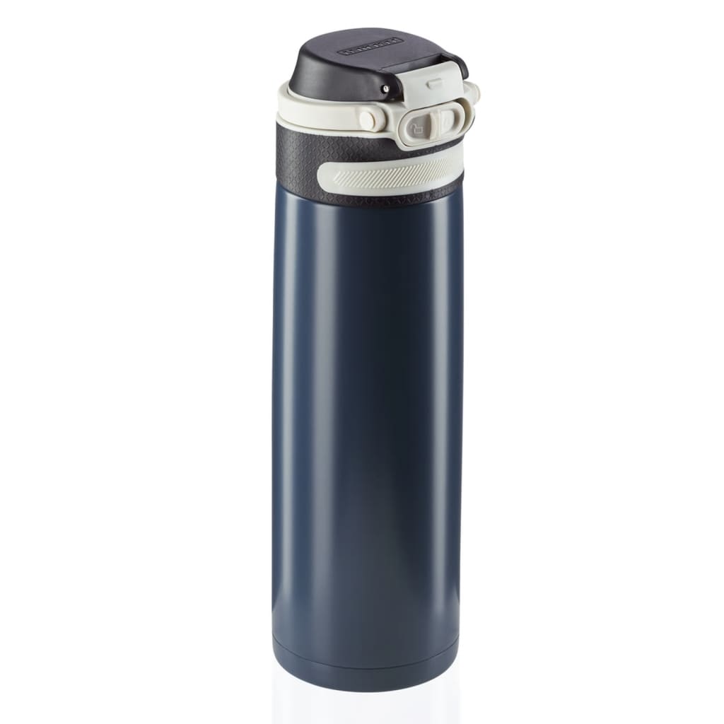 Locifheit Leilagheit Thermosffless Flip 600 ml vun donkelblo