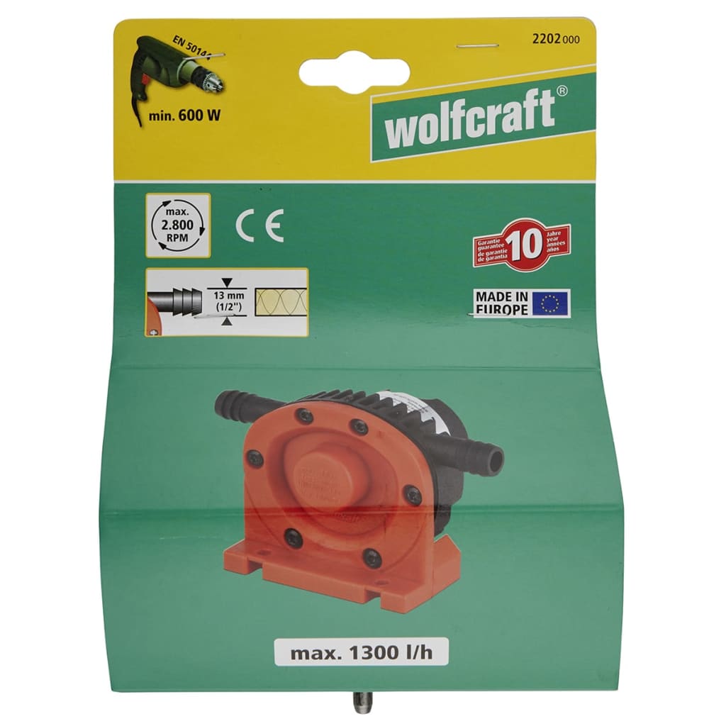 Wolfcrafs Wolfcraft Buerrung 1300 l h = 6 mm 2202000