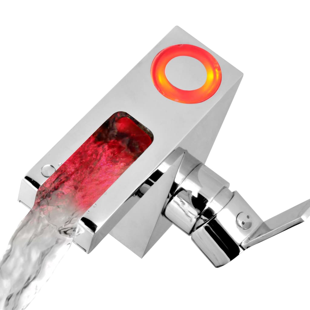 Schütete Schüte Led Sink Mixer med vandfaldsudgang Orinoco Chrome