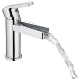 Schütte wastafelmengkraan met watervaluitloop niagara