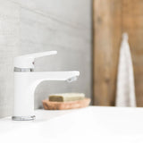 Schütte Washbasin Mixer Alaska White in Chrome