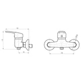 Schütte Schütte Shower Mixer Batoni Chrome -colored