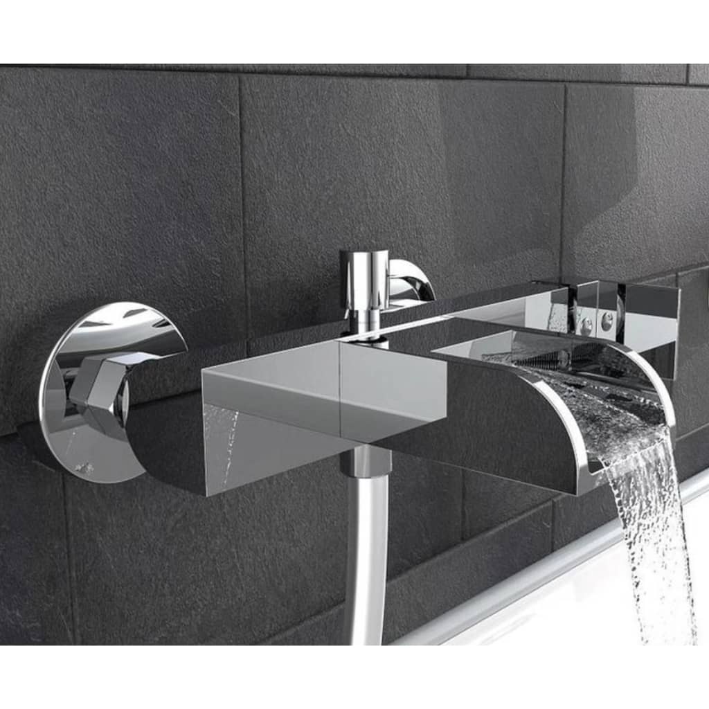 Schütte badmengkraan met watervaluitloop idrovia chroomkleurig