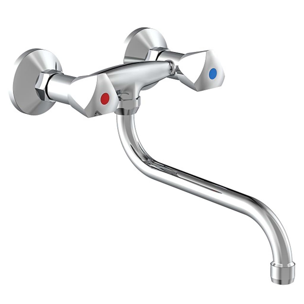 Schütte two -button wall mixer crane cesti chrome -colored