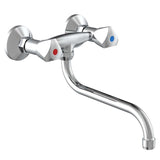 Schütte two -button wall mixer crane cesti chrome -colored