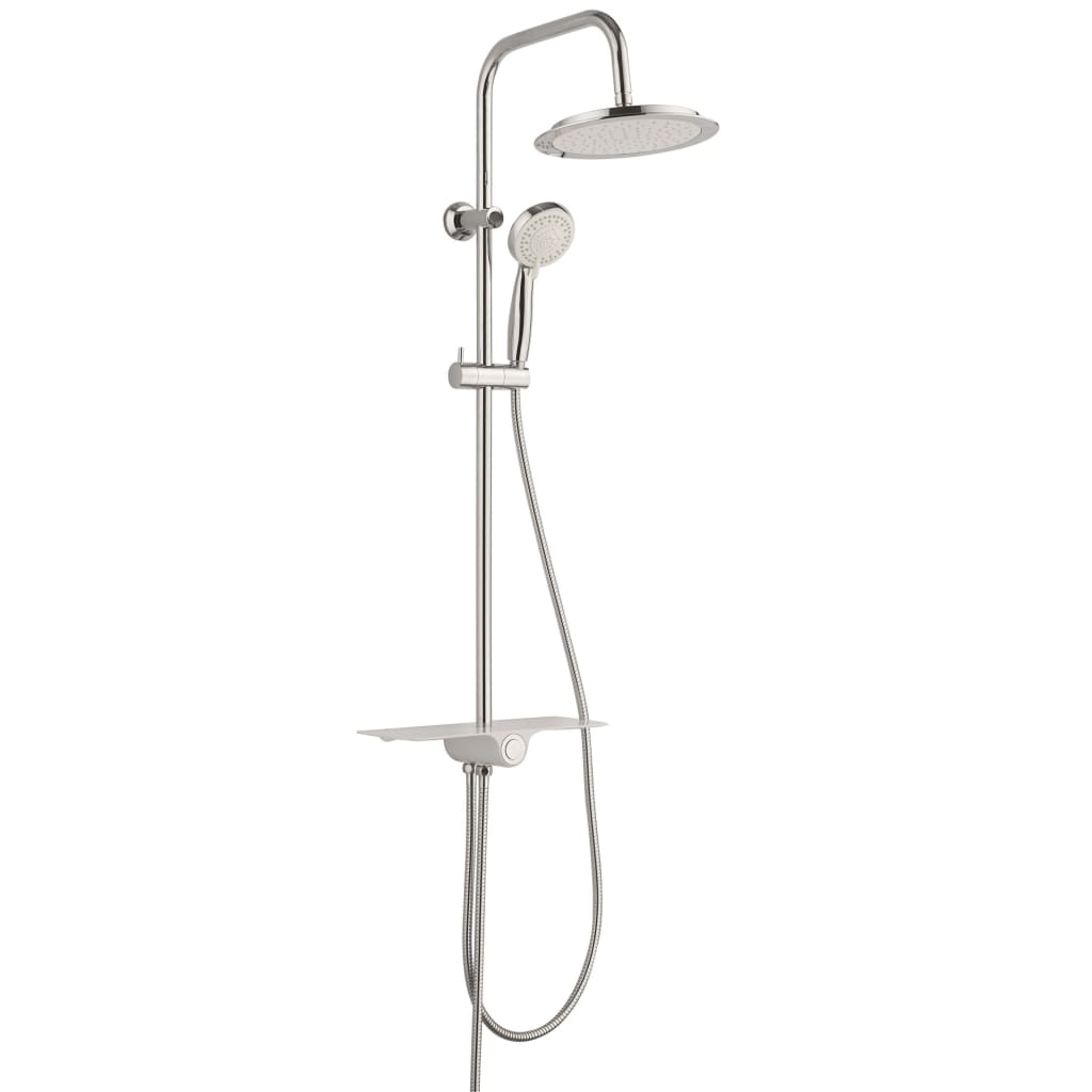 Schütte regendoucheset met plateau aquastar wit en chroomkleurig