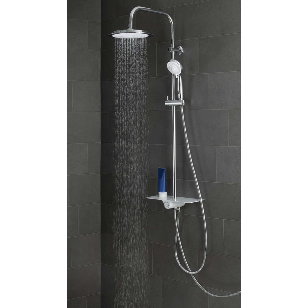 Schütte regendoucheset met plateau aquastar wit en chroomkleurig