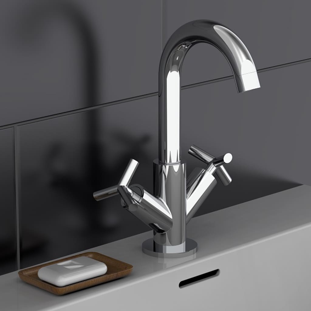 Schütte Schütte Washbasin Mixed Crane Dwa -Buttons Eliot Chrome -Colored