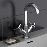 Schütte Schütte Washbasin Mixed Crane Dwa -Buttons Eliot Chrome -Colored