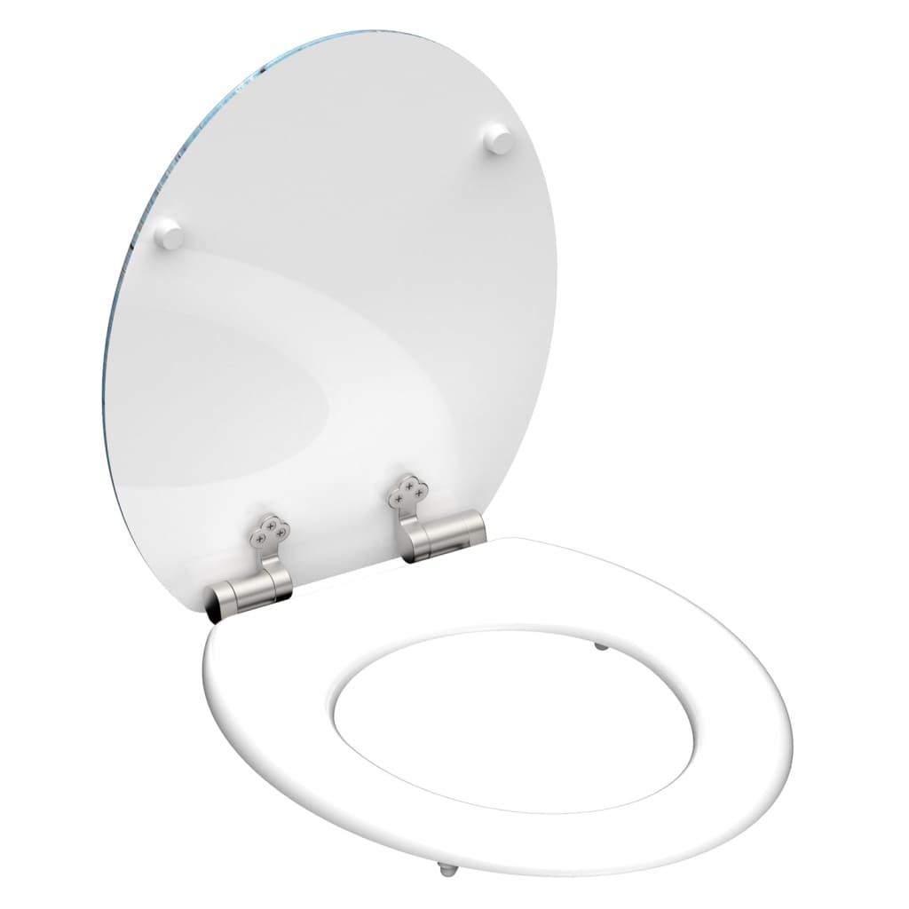 Schütte toilet seat with soft-close Shell Heart MDF high gloss