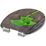 Asiento de inodoro Schütte con madera de Ginkgo de cierre suave