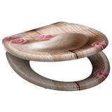 Schütte toilet seat with soft-close romantic duroplast with print