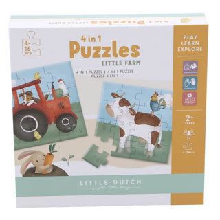 Tiamo Little Farm 4 in 1 Puzzle
