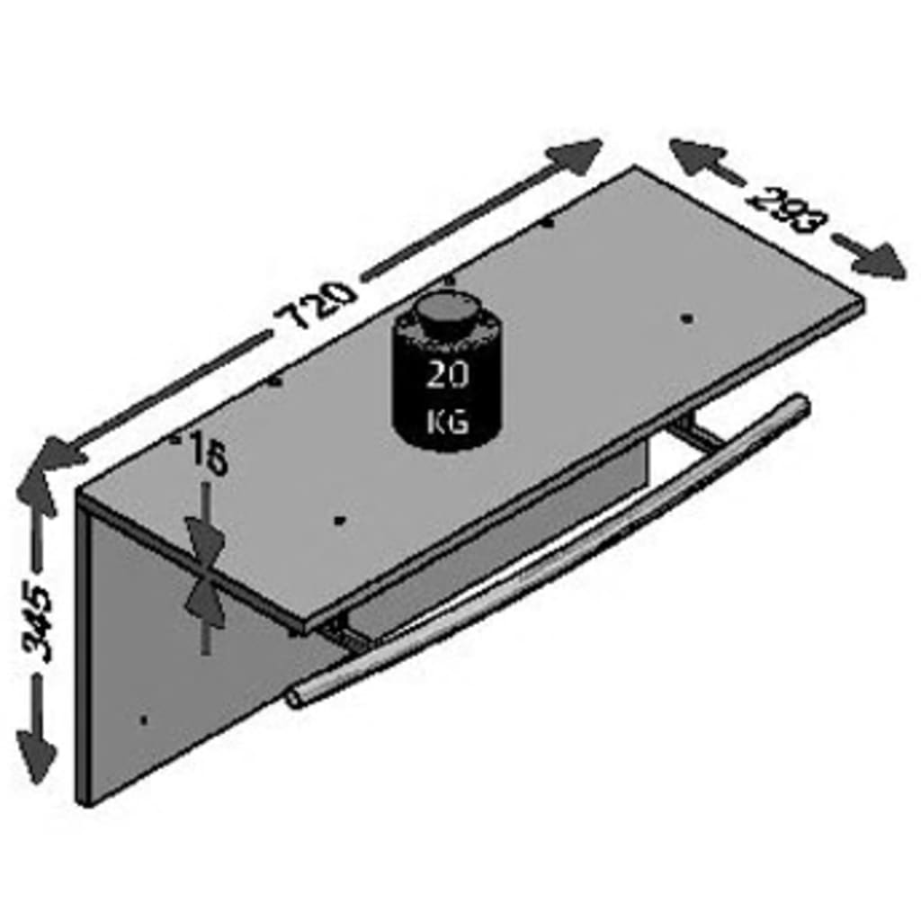 Stojak na ścian FMD 72x29.3x34,5 cm Sandiken w kolorze