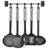 Hola cocina de 6 piezas geriset negro y plateado