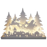 Hallo Hallo Weihnachtsbeleuchtung Silhouette mit irgendjemandem Rentier geführtes Holz