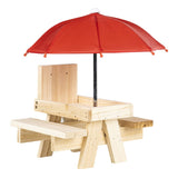 Hallo Eekhoorn Feed House mit Regenschirm Beige
