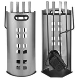 Hola hola set de chimenea de 5 partes set 23x15x52 cm de color plateado