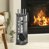Hola hola set de chimenea de 5 partes set 23x15x52 cm de color plateado