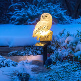 Hallo Gartenlampe Eule LED Solarweiß