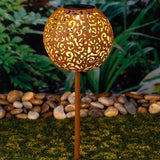 Hallo Gartenlampe Solar LED Bol 18 cm Metallbraun