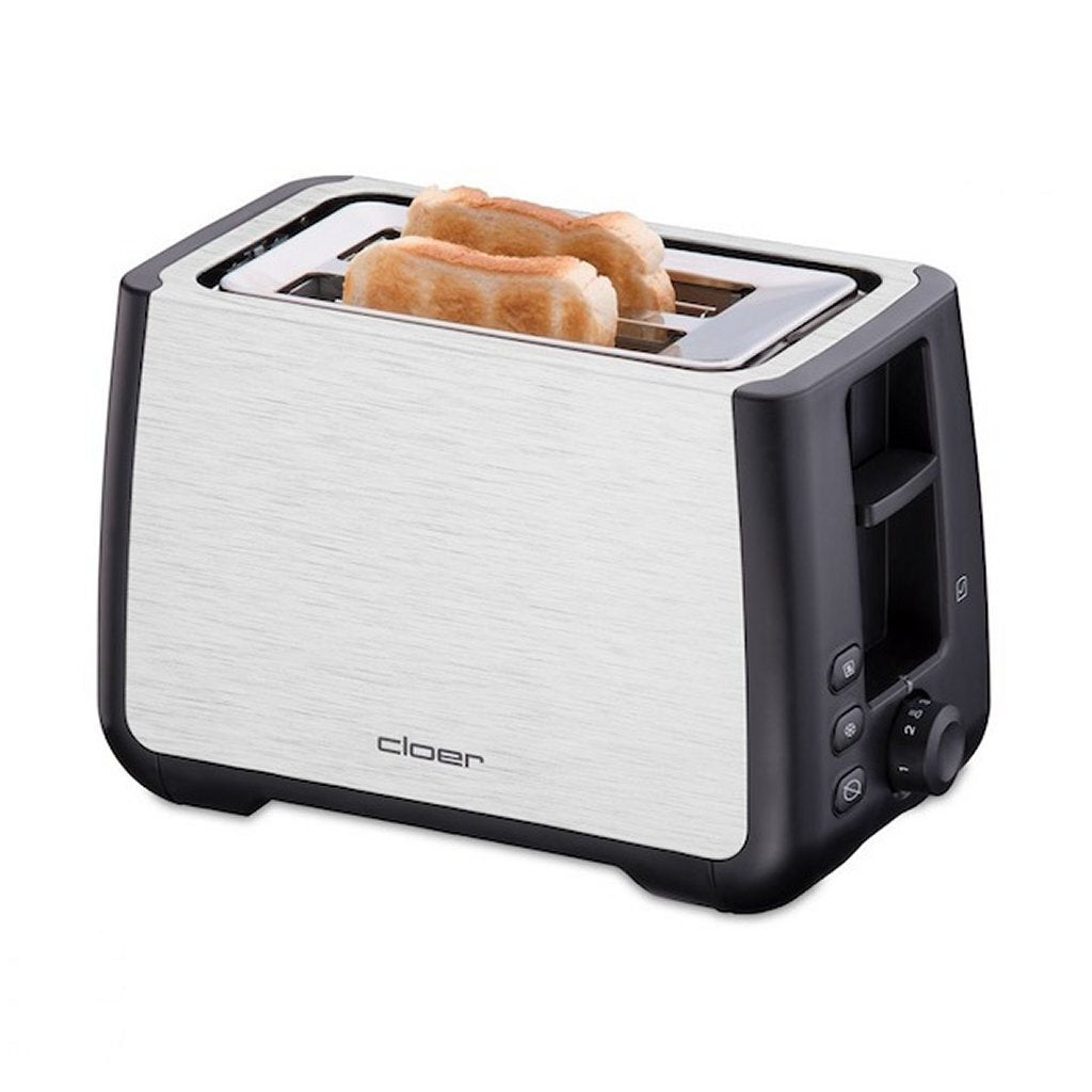 Cloer 3569 King Size Toaster Toaster iz nerjavečega jekla