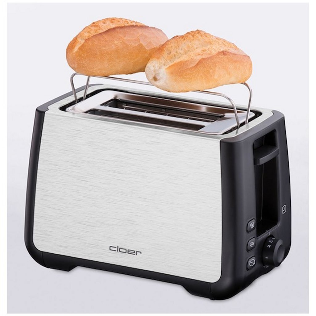 Cloer 3569 King Size Toaster Toaster iz nerjavečega jekla