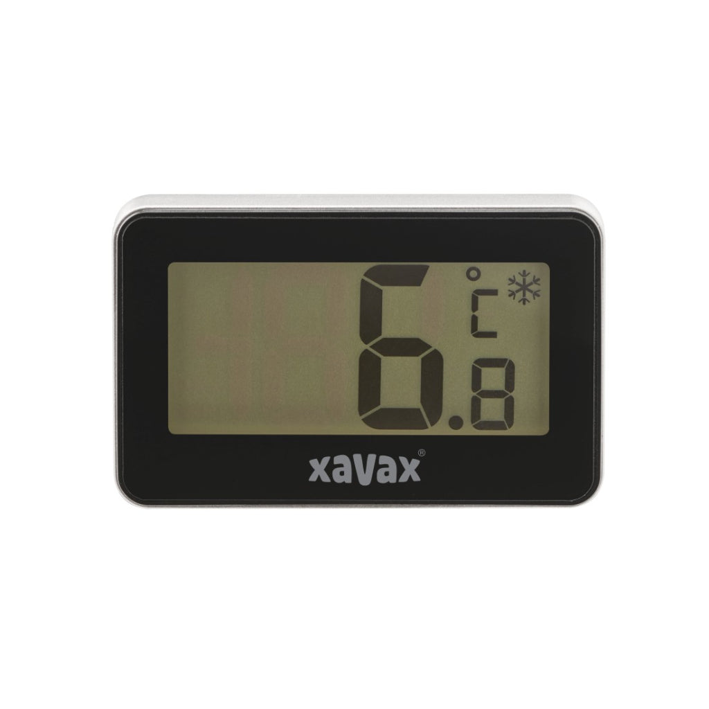 Xavax Digitales Thermometer für Kühlschrank Gefrierschrank und Gefrierschrankschwarz