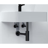 Schütte hoeksifon met rozet ms 10 mm q zwart
