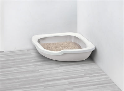 IMac corner litter box fred light gray