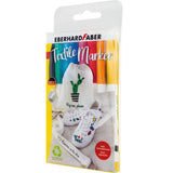 Eberhard Faber Textielmarker 8 Teile für den Fall + 4 Schablonen mit Vorlagen