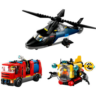 Lego City 60462 Helicopter, hasičský vůz a předložení remixu