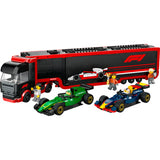 Lego City 60445 F1 LKW mit RB20 und AMR24 F1 -Autos