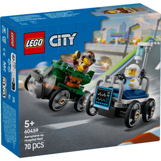 LEGO 60459 City Great Vehicles Raceatopakketket: Airplan vs Hospital Bed