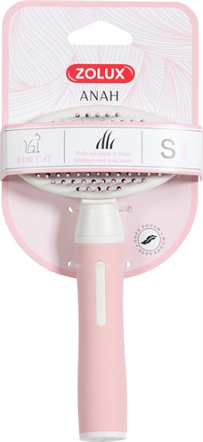 Zolux anah slicker pincel soft retired rose blanc