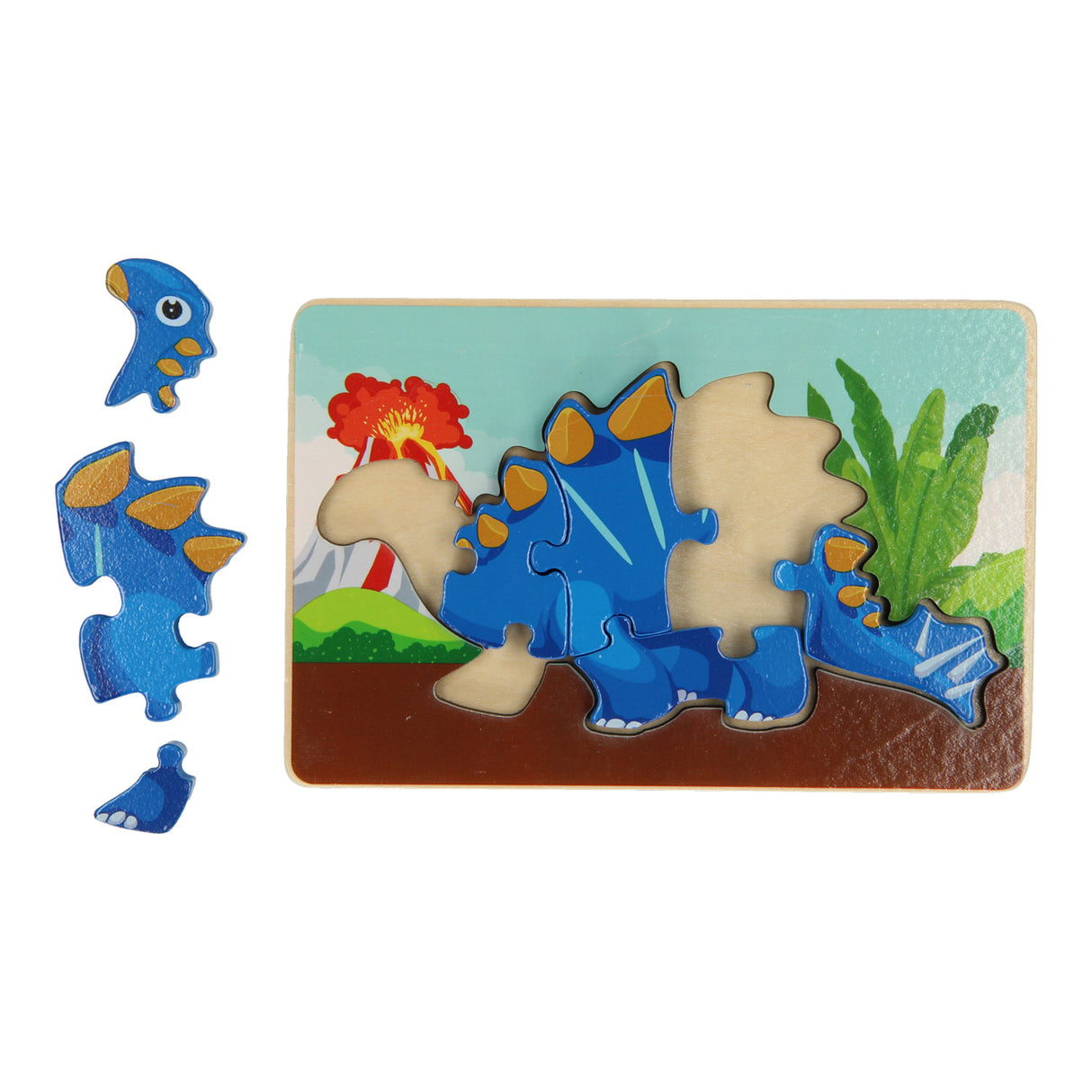 Lesena sestanka Puzzle Dino, 7st.